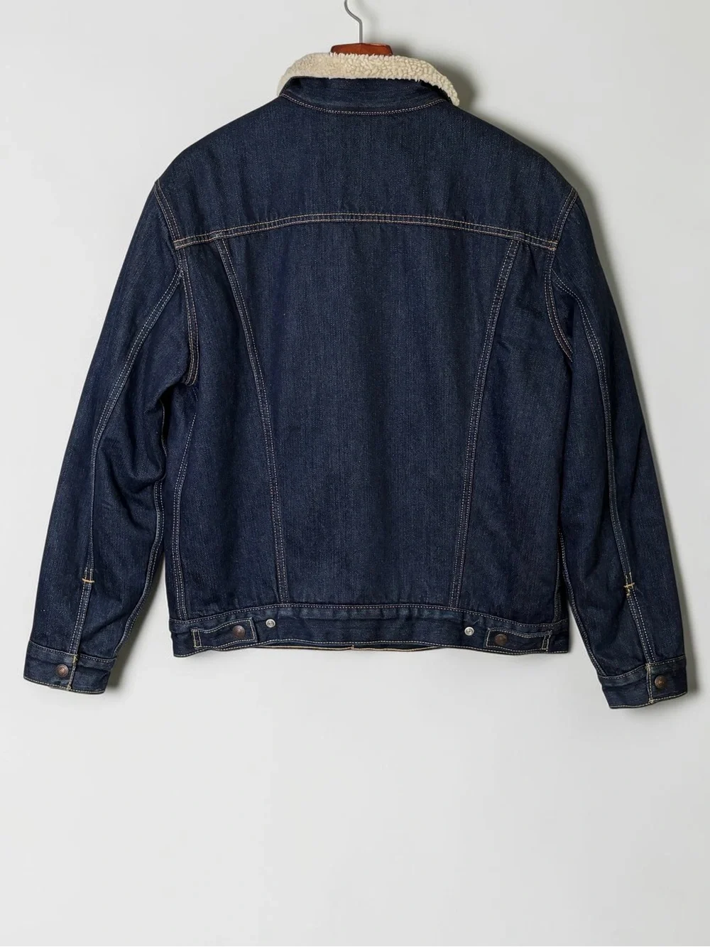 Levi's Men's Sherpa Lined Trucker Denim Jacket Size M Dark Blue Wash